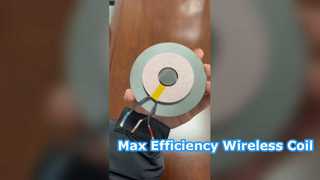 La combinazione della bobina a doppio strato da 90 mm e della schermatura magnetica massimizza direttamente l'efficienza.