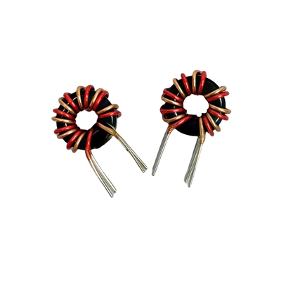 comprare T8*4*3 Induttore ad anello magnetico 8UH Filtro di potenza di avvolgimento a doppio filo di rame rosso fabbricazione online