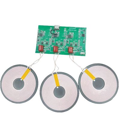 comprare Bobina caricatore wireless multi-dispositivo a 3 bobine, pad di ricarica rapida da 15W per 3 telefoni contemporaneamente fabbricazione online