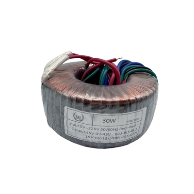 comprare Trasformatore di potenza toroidale da 30W 0-220V Input 36V 45V-0-45V 15V-0V-15V fabbricazione online