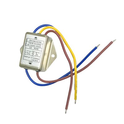 Filtro EMI CW1B-1A-L 6A Purificazione di potenza Tipo piombo Filtro di potenza AC monofase