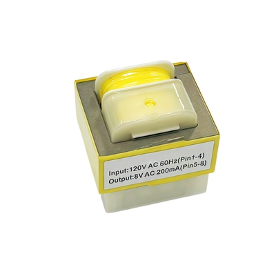 Trasformatore di potenza a bassa frequenza EI28 con involucro 120V AC 60Hz 8V 200mA