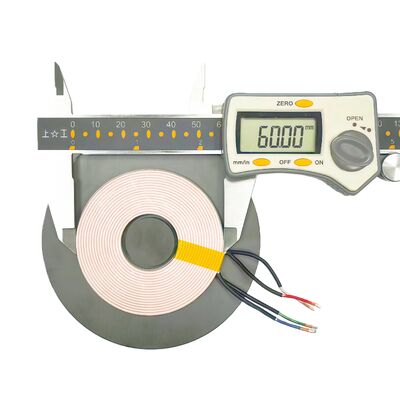 Bobina di alimentazione wireless di grande diametro di 90 mm con filo Litz a più fili e avvolgimento a quattro strati per una trasmissione di energia ad alta efficienza